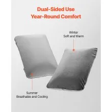 Almohada de camping ligera y portátil para viajes, con espuma viscoelástica y funda lavable