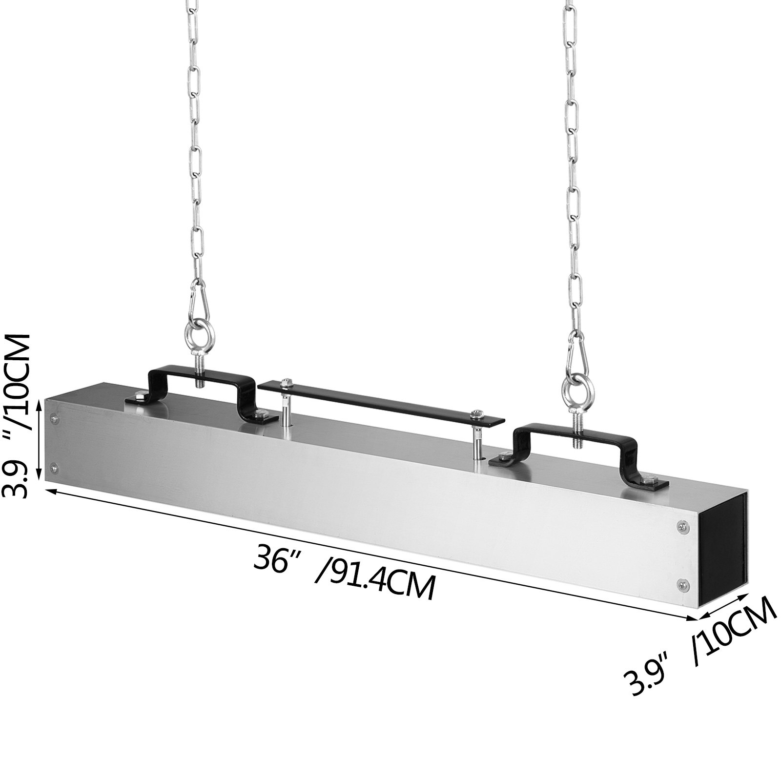 VEVOR Magnetic Sweeper 36inch Magnet Sweeper 55LBS Magnetic Forklift Sweeper Aluminium Surface Industrial Magnets Steel Material Hunting Accessories for Picking Up Nails, Bolts, Iron Chips