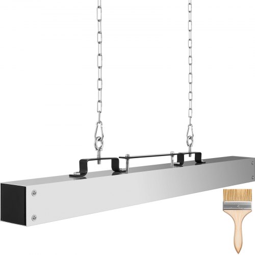 VEVOR Barredora magnética 48 pulgadas Barredora magnética 66LBS Barredora magnética para montacargas Superficie de aluminio Imanes industriales Material de acero Accesorios de caza para recoger clavos, pernos, virutas de hierro