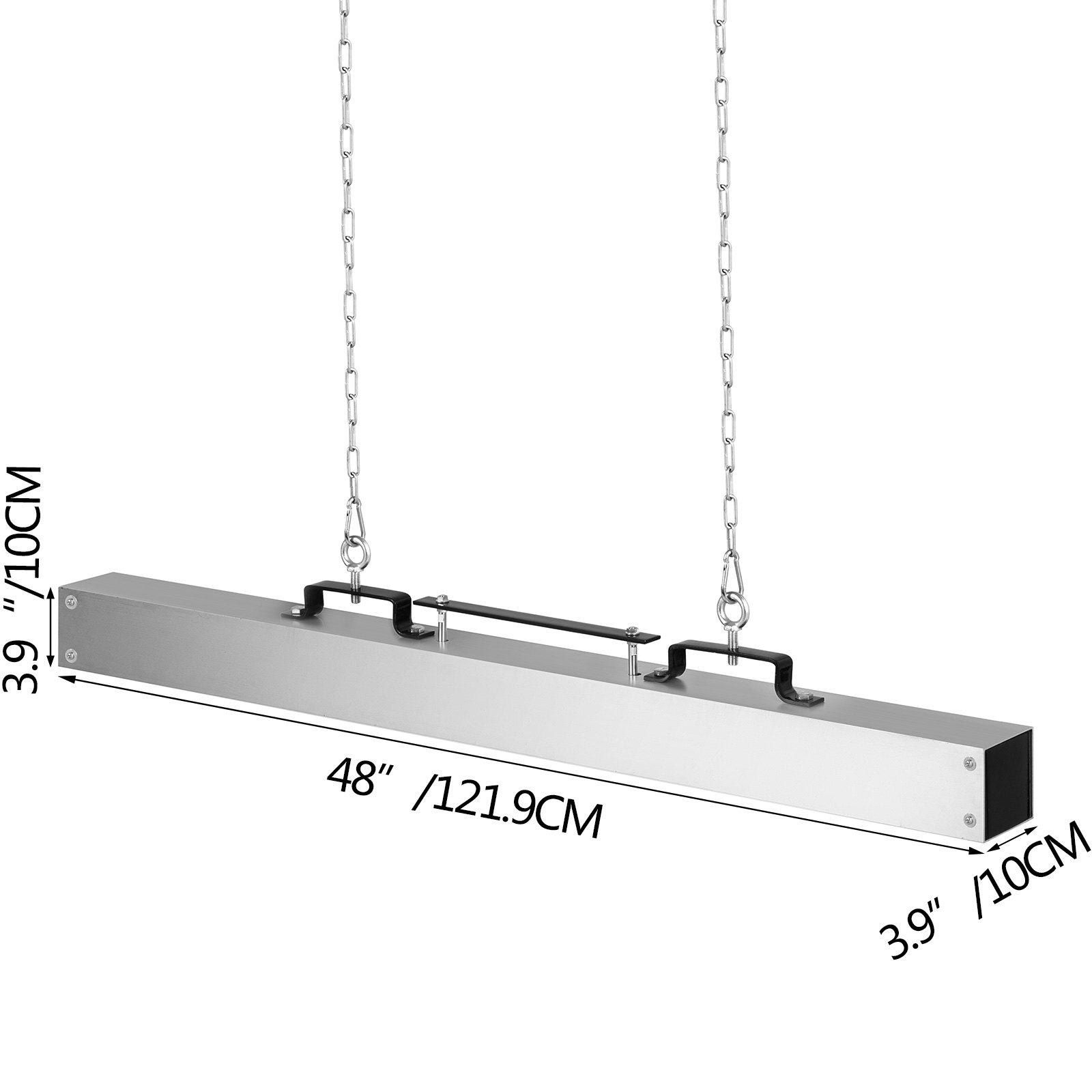 VEVOR Barredora magnética 48 pulgadas Barredora magnética 66LBS Barredora magnética para montacargas Superficie de aluminio Imanes industriales Material de acero Accesorios de caza para recoger clavos, pernos, virutas de hierro