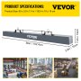 VEVOR Hanging Magnetic Sweeper 60 inch Magnetic Sweeper 78 LBS Magnetic Forklift Sweeper Industrial Magnets Steel Material Hunting Accessories for Picking Up Nails, Bolts, Iron Chips