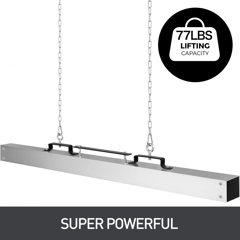 Hanging Magnet Magnetic Sweeper Tool 60" for Forklift Easy Pick up Metal Parts