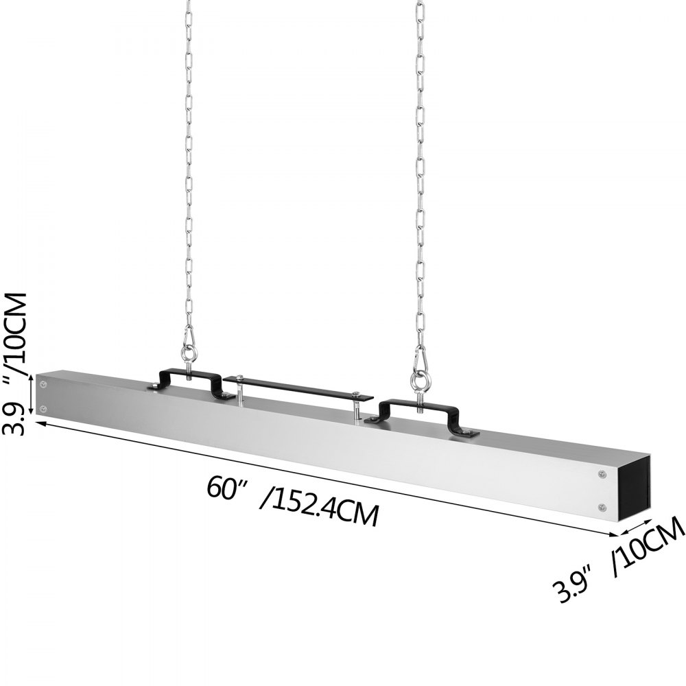VEVOR Barredora magnética de 60 pulgadas Barredora magnética 77LBS Barredora magnética para montacargas Superficie de aluminio Imanes industriales Material de acero Accesorios de caza para recoger clavos, pernos, virutas de hierro