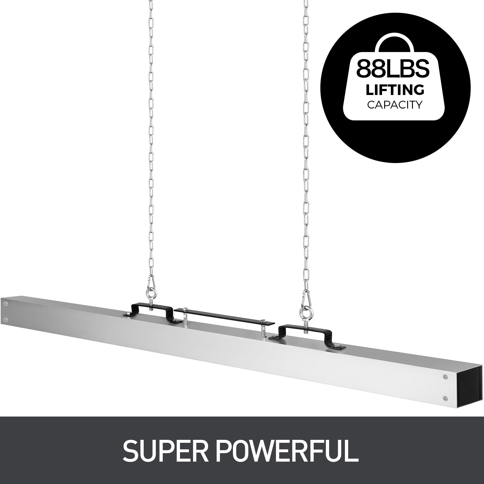 VEVOR Barredora magnética 72 pulgadas Barredora magnética 88LBS Carretilla elevadora magnética Barredora Superficie de aluminio Imanes industriales Material de acero Accesorios de caza para recoger clavos, pernos, virutas de hierro