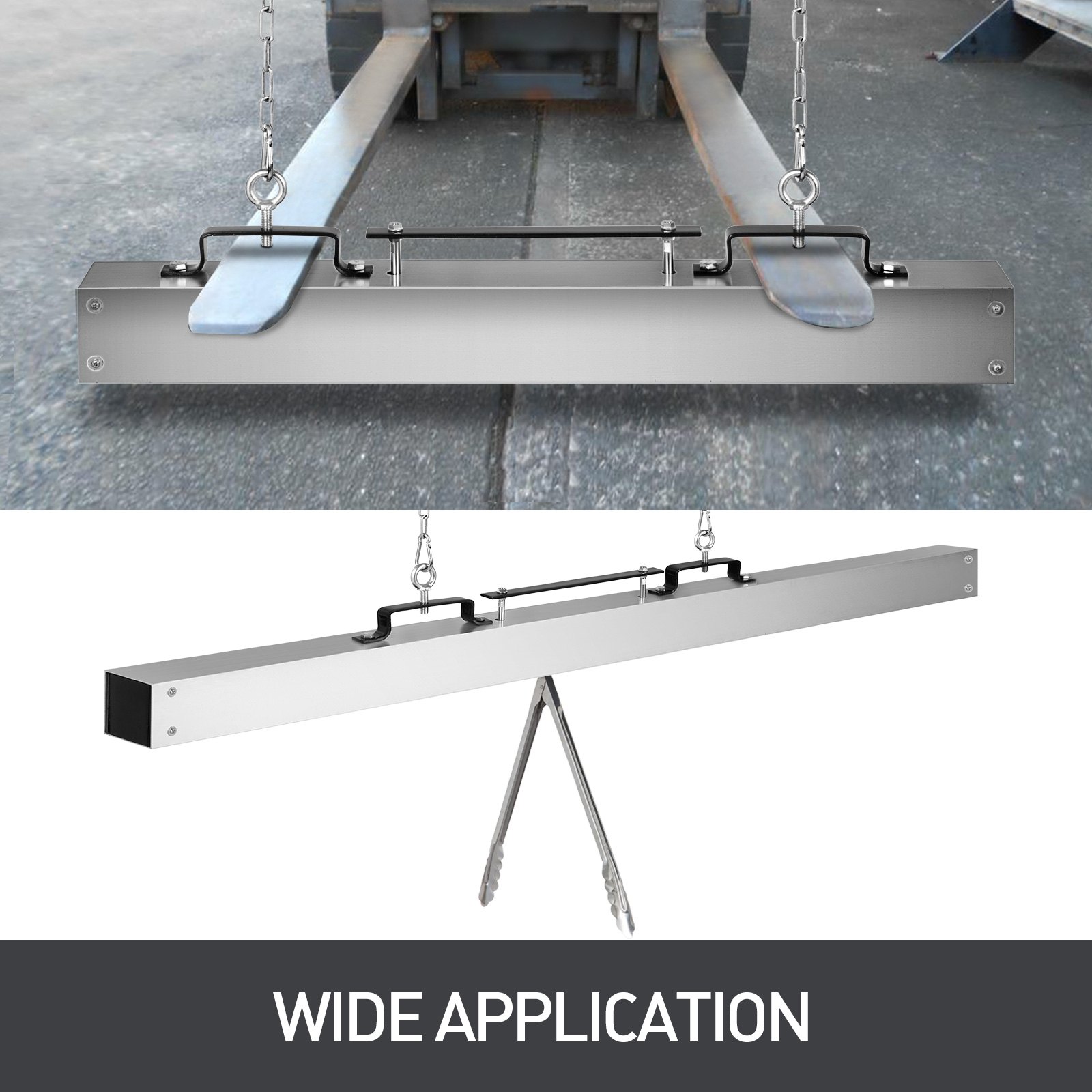 VEVOR Barredora magnética 72 pulgadas Barredora magnética 88LBS Carretilla elevadora magnética Barredora Superficie de aluminio Imanes industriales Material de acero Accesorios de caza para recoger clavos, pernos, virutas de hierro