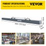 VEVOR Magnetic Sweeper 84 inch Hanging Magnet Sweeper 100 LBS Magnetic Forklift Sweeper Industrial Magnets Steel Material Hunting Accessories for Picking Up Nails, Bolts, Iron Chips (84 inch)