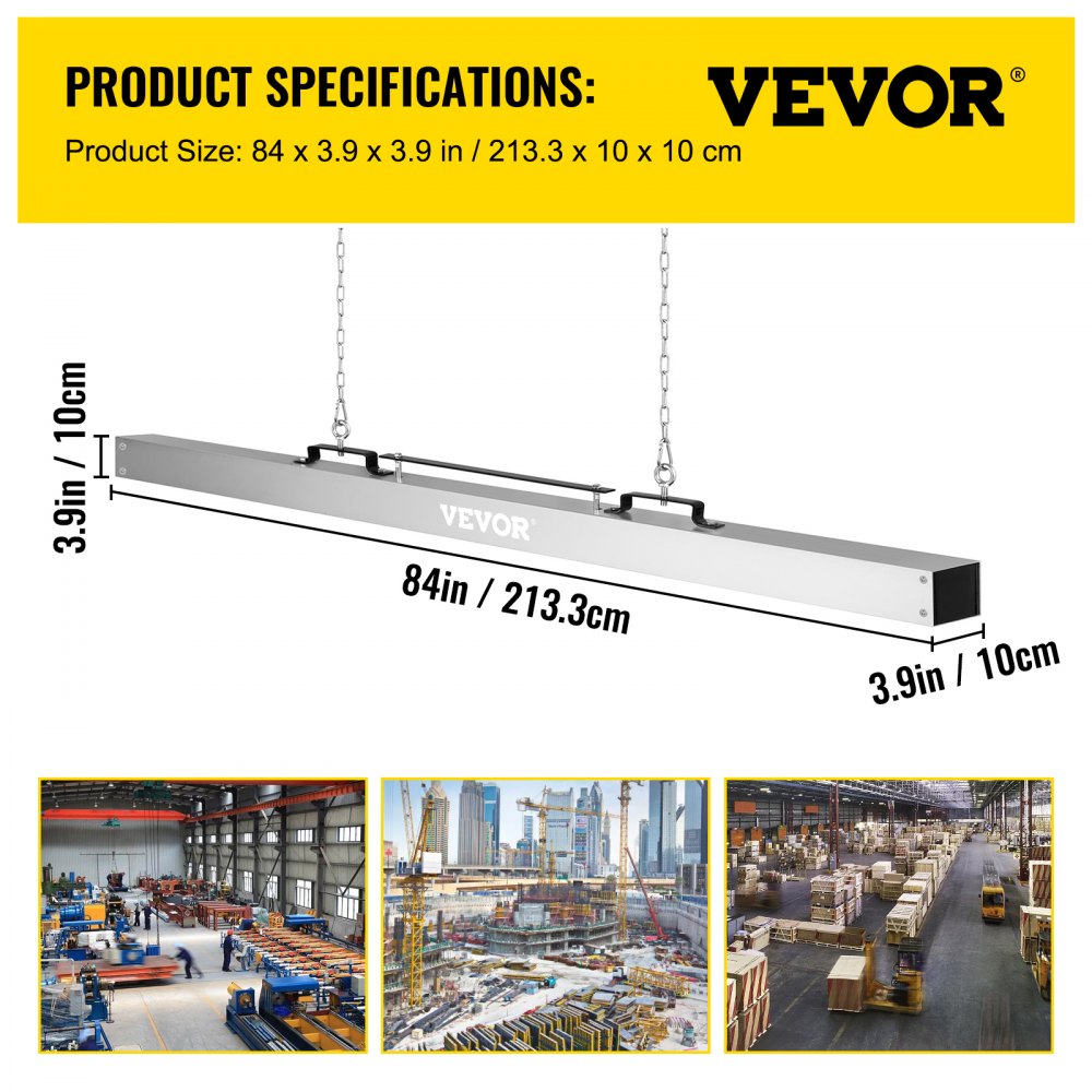 VEVOR Hanging Magnetic Sweeper 84inch Magnet Fork Sweeper 99LBS Magnetic Sweeper Aluminium Surface Industrial Magnets Steel Material Hunting Accessories for Picking Up Nails, Bolts, Iron Chips
