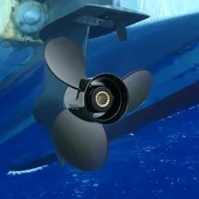 VEVOR Outboard Propeller, Replace for OEM 765183, 3 Blades 13 1/4\" x 17\" Pitch Aluminium Boat Propeller, Compatible with 40-140HP 2-Stroke Evinrude Outboard, with 13 Tooth Splines, RH