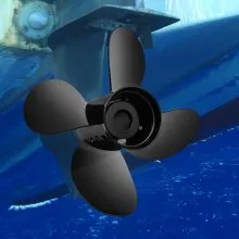 VEVOR Outboard Propeller, Replace for OEM 48-8M0084494, 4-Blade 14 1/2 x 17 Boat Propeller, Compatible w/ 135-300HP 2-Stroke & 4-Stroke Outboards, Alpha&Bravo I Stern-Drives, RH