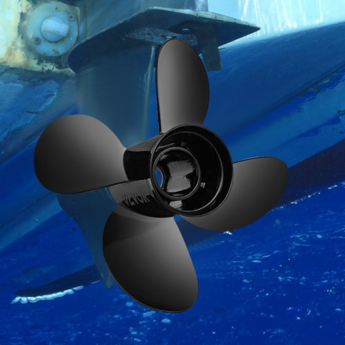 VEVOR Outboard Propeller, Replace for OEM 48-8M8026630, 4-Blade 10.3" x 13" Aluminum Boat Propeller, Compatible w/Mercury Mariner 25HP Bigfoot/Command Thrust 60Hp Outboard, 13 Tooth Splines, RH