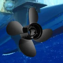 VEVOR Outboard Propeller, Replace for OEM 48-8M8026630, 4-Blade 10.3\" x 13\" Aluminum Boat Propeller, Compatible with Mercury Mariner 25HP Bigfoot/Command Thrust 60Hp Outboard, 13 Tooth Splines, RH