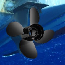 VEVOR Outboard Propeller, Replace for OEM 48-8M8026630, 4-Blade 10.3" x 13" Aluminum?Boat Propeller, Compatible w/Mercury Mariner 25HP Bigfoot/Command Thrust 60Hp Outboard, 13 Tooth Splines, RH