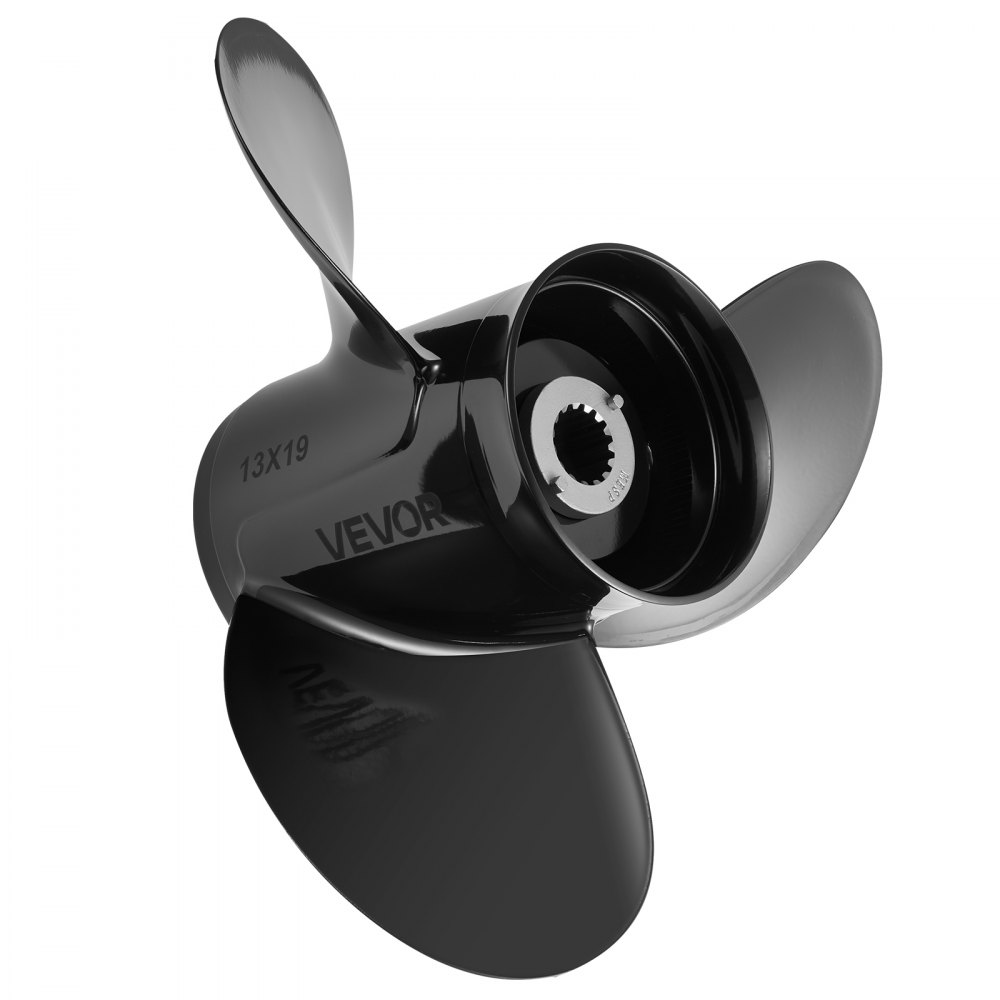 VEVOR Outboard Propeller, Upgrade OEM 15 Spline Tooth Aluminum Outboard Boat Propeller Fit Mercury Engines 40-140 HP, 4-1/4" Gearcase, 3-Blade, RH (Right Hand Rotation), OEM Parts No. 48-77346A45