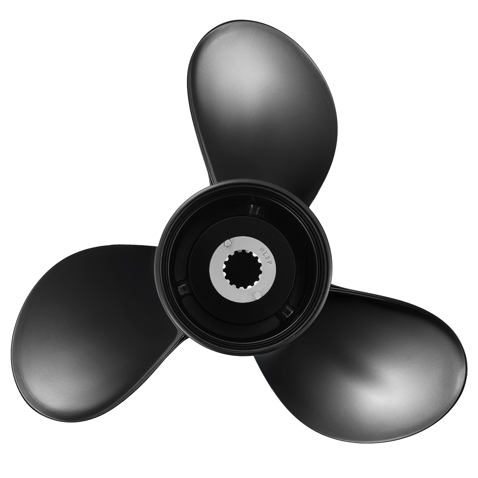 VEVOR Outboard Propeller, Upgrade OEM 15 Spline Tooth Aluminum Outboard Boat Propeller Fit Mercury Engines 40-140 HP, 4-1/4" Gearcase, 3-Blade, RH (Right Hand Rotation), OEM Parts No. 48-77346A45