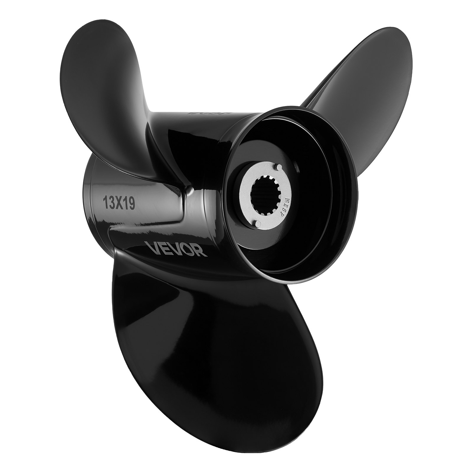 VEVOR Outboard Propeller, Upgrade OEM 15 Spline Tooth Aluminum Outboard Boat Propeller Fit Mercury Engines 40-140 HP, 4-1/4" Gearcase, 3-Blade, RH (Right Hand Rotation), OEM Parts No. 48-77346A45