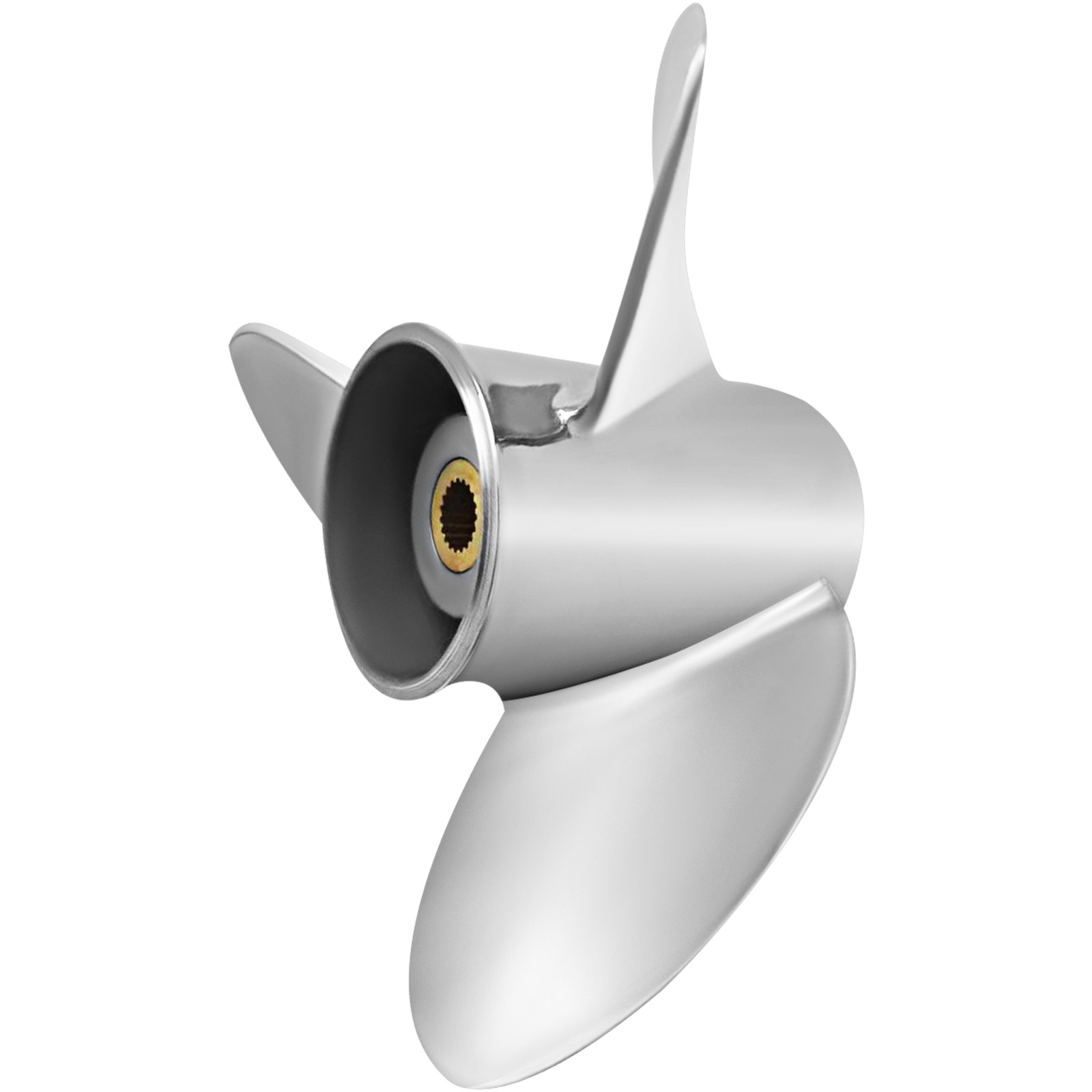 VEVOR Outboard Propeller, Replace for OEM 3860709, 3-Blade 14.5\" x 21\" Pitch Steel Boat Propeller, Compatible with Volvo Penta SX Drive All Models, with 19 Tooth Splines, RH