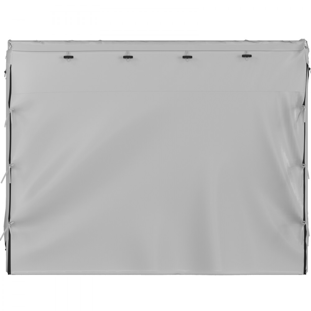 VEVOR Accesorio para toldo, apto para 6.5' x 8.2', 300D Oxford refugio pared lateral con piso de PVC, refugio extensible resistente para toldo de coche, SUV, tienda de campaña, furgoneta, equipo terrestre, gris, solo habitación