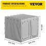 VEVOR Car Awning Room, Fit 8.2' x 8.2', 300D Oxford Car Awning Camping Tent with PVC Floor, Extend Shelter Side Wall Room for Car Awning SUV Tent Camper, Grey, Room Only