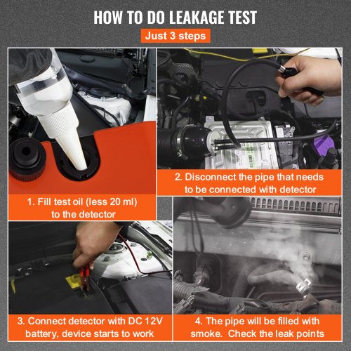 VEVOR Automotive Smoke Leak Detector Smoke Machine Tester EVAP Fuel Pipe System