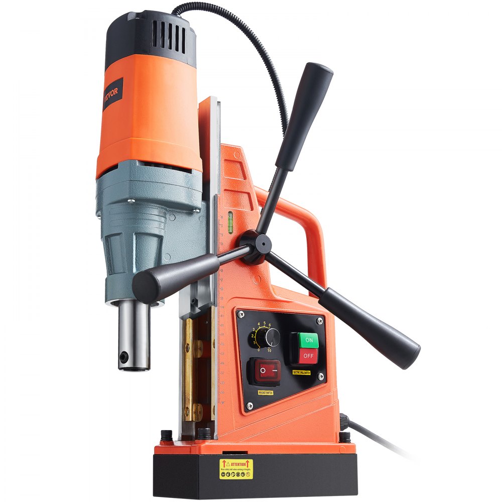 VEVOR Magnetic Drill, 1550W 2" Boring Diameter, 2922lbf/13000N 500 RPM Portable Electric Mag Drill Press with Variable Speed, Drilling Machine for any Surface Home Improvement Industry Railway