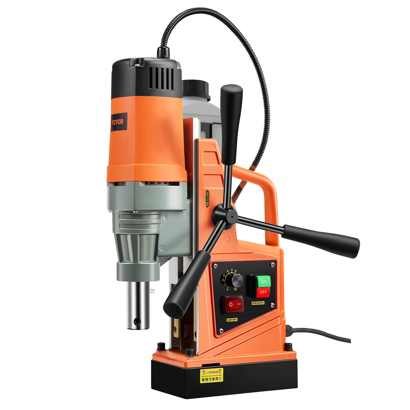 VEVOR Magnetic Drill, 1550W Motor 2 in Boring Diameter, 2922 lbf Portable Electric Mag Drill Press, 0-500 RPM Variable Speed, Drilling Machine for Metal Surface, Industrial and Home Improvement
