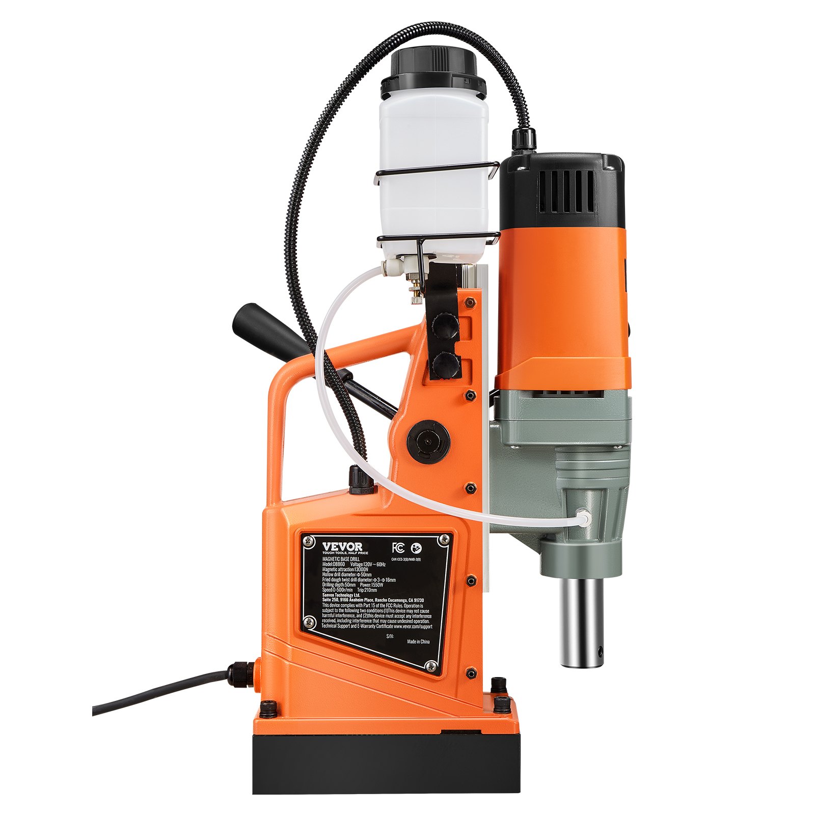 VEVOR Magnetic Drill, 1550W Motor 2 in Boring Diameter, 2922 lbf Portable Electric Mag Drill Press, 0-500 RPM Variable Speed, Drilling Machine for Metal Surface, Industrial and Home Improvement