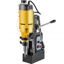 VEVOR Mag Drill, 0-300 RPM Stepless Speed Electromagnetic Drill Press, 2" Depth 2" Dia Magnetic Core Drill, 2922lbf Boring Tool Drill Press, 1680 Watts Drill Press, Yellow and Black Drill Machine