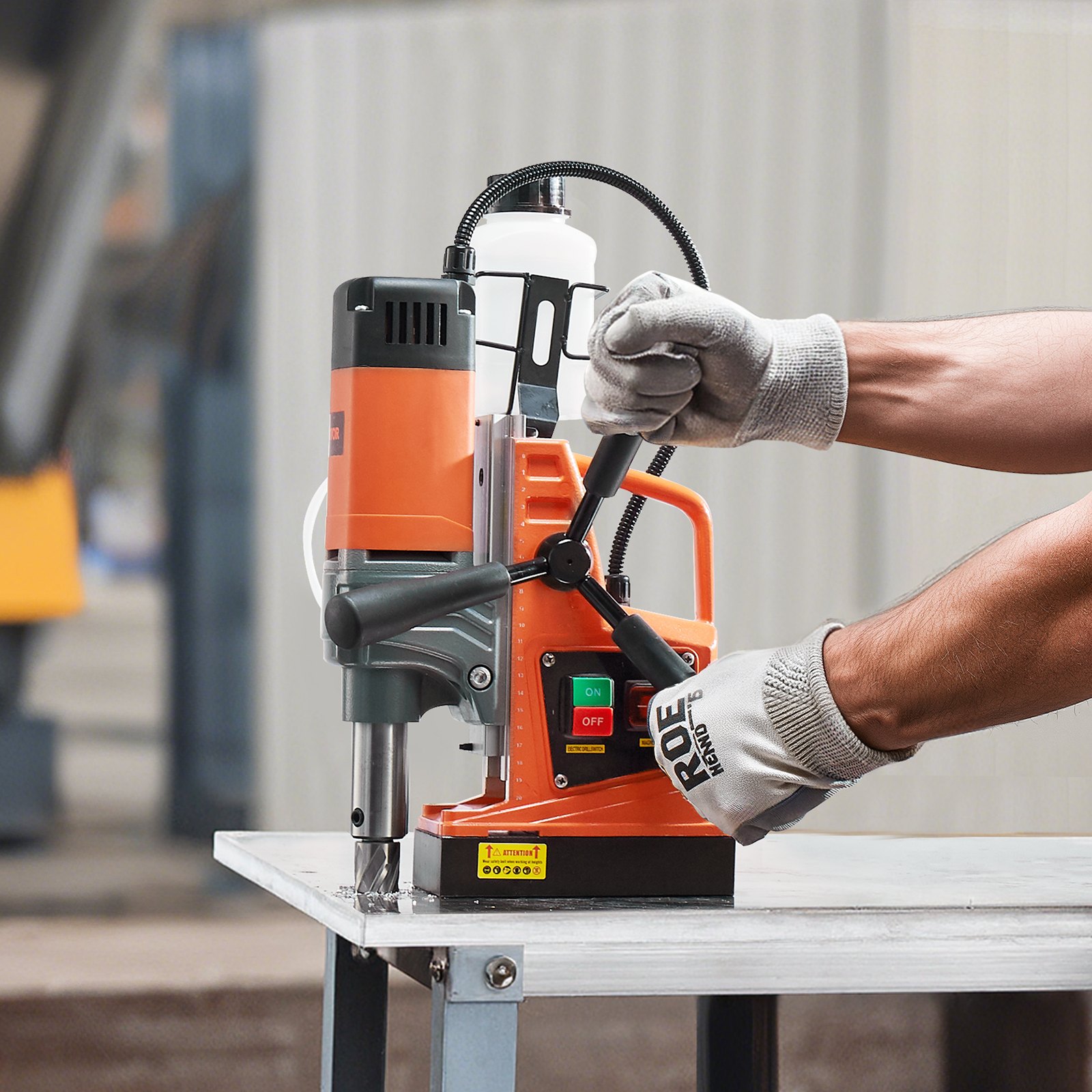 VEVOR Magnetic Drill, 1300W Motor 1.6 in Boring Diameter, 2810 lbf Portable Electric Mag Drill Press, 810 RPM No-Load Speed, Drilling Machine for Metal Surface, Industrial and Home Improvement