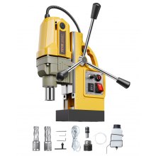 Magnetic Drill 1200W 2810 lbf Mag Drill Press 1.6 in Boring Diameter Yellow