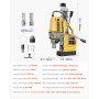 VEVOR Magnetic Drill, 1200W Motor 1.6 in Boring Diameter, 2810 lbf Electric Mag Drill Press, with 2 Coring Bits, Variable Speed, Drilling Machine for Metal Surface, Home Improvement Industry, Yellow