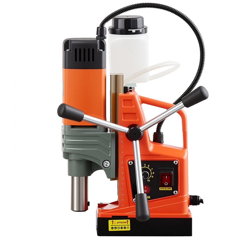 VEVOR Magnetic Drill Press, 1350 W, 50 mm Boring Diameter, 12500N Power Portable Mag Drill Press, 0–800 RPM Adjustable Speed, with Weldon Shank, for Metal Surface, Industrial and Home Improvement