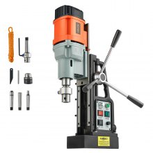VEVOR Magnetic Drill Press, 1500 W, 60 mm Boring Diameter, 13000N Power Mag Drill Press, 0-600 RPM Adjustable Speed, Morse Taper, M3-M16 Tapping, for Metal Surface, Industrial and Home Improvement