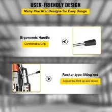 VEVOR Magnetic Drill 1550W Magnetic Drill Press with 2Inch Boring Diameter Annular Cutter Machine 2900 LBS 11pcs HSS Annular Cutter Bits