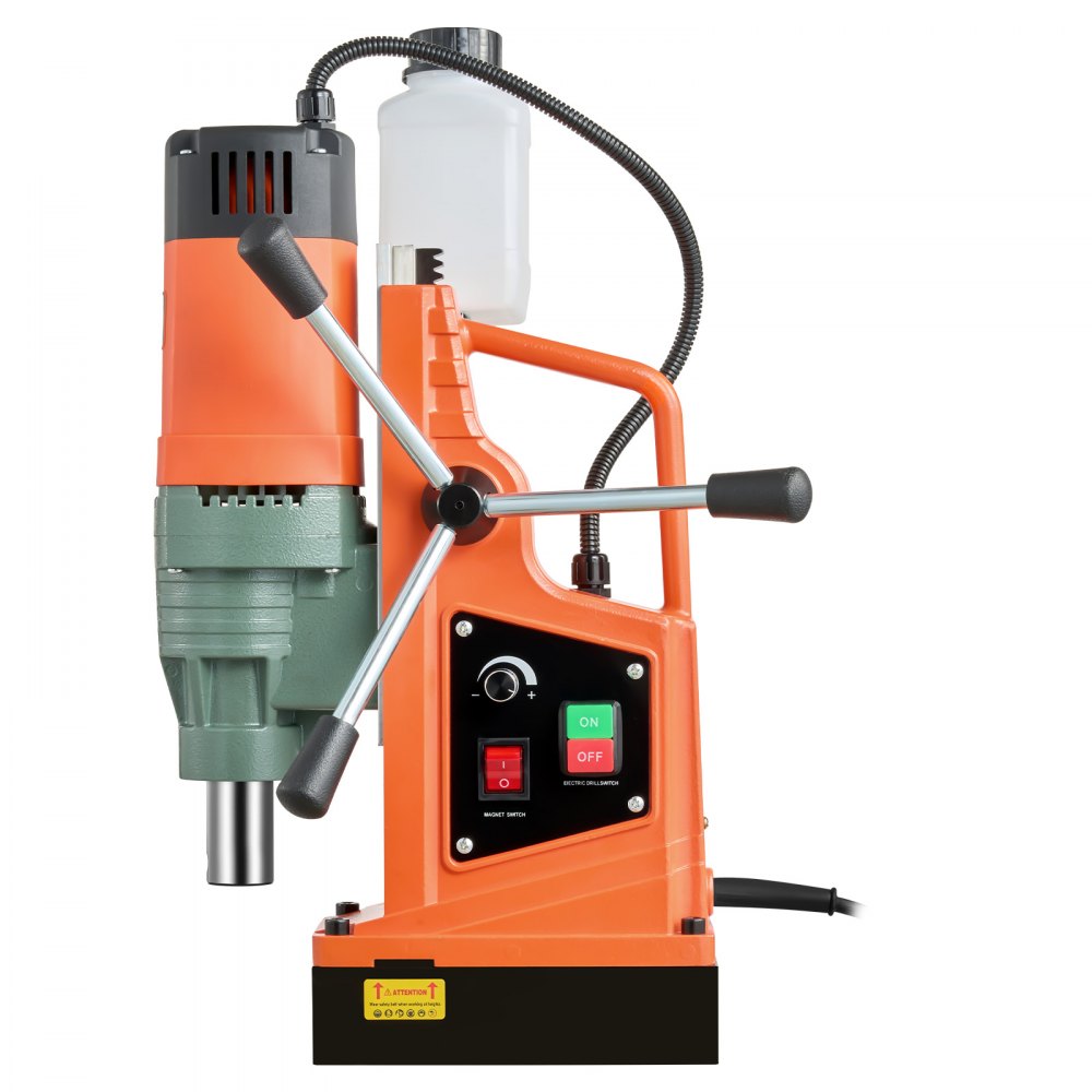 VEVOR Magnetic Drill, 1550W Motor 50 mm Coring Diameter, 13000 N Magnetic Force, 0-550 RPM Variable Speed, Portable Electric Mag Drill Press Drilling Machine for Metal Surface, Home Improvement