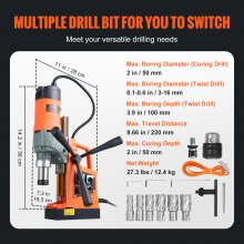 Magnetic Drill 1450W 12800N Portable Mag Drill Press 800RPM