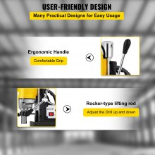 1100W Magnetic Drill Press 12000 N Magnet Force w/6 pcs HSS Annular Cutter Bits