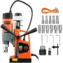 VEVOR Magnetic Drill, 1450W 1.57" Boring Diameter, 12500N 850 RPM Portable Electric Mag Drill Press, with Variable Speed, Drilling Machine for any Surface Home Improvement Industry Railway