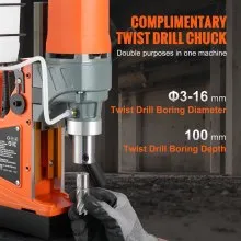 VEVOR Magnetic Drill, 1450W 1.57" Boring Diameter, 12500N 850 RPM Portable Electric Mag Drill Press, Drilling Machine for any Surface Home Improvement Industry Railway