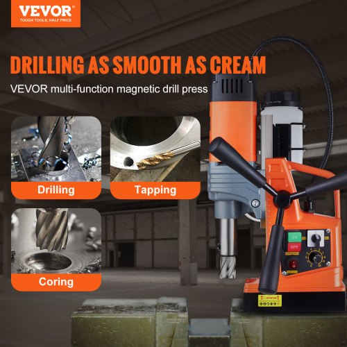VEVOR Magnetic Drill 1300W 2922lbf/13000N Portable Mag Drill Press 700RPM