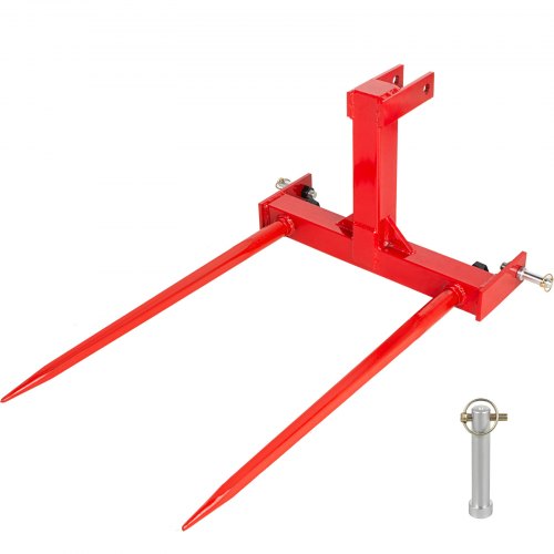 Cat 1 3 Point Attachment W/2 39" Hay Bale Spears 3000 Lb Capacity Tractor