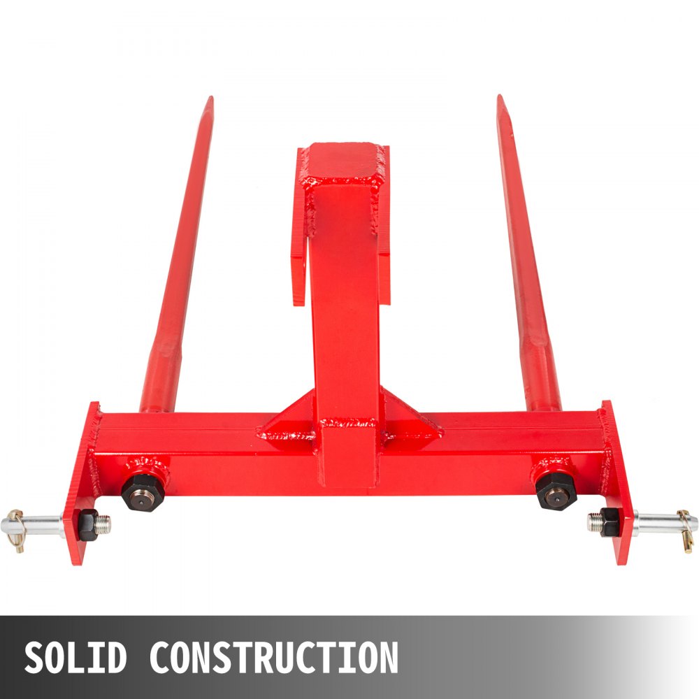 Cat 1 3 Point Attachment W/2 39" Hay Bale Spears 3000 Lb Capacity Tractor