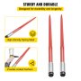 VEVOR Pair Hay Spear 43" Bale Spear 3000 lbs Capacity, Bale Spike Quick Attach Square Hay Bale Spears 1 3/4", Red Coated Bale Forks, Bale Hay Spike with Hex Nut & Sleeve for Buckets Tractors Loaders