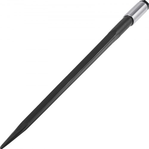 VEVOR Hay Spear 49" Bale Spear 3000 lbs Capacity, Bale Spike Quick Attach Square Hay Bale Spears 1 3/4", Black Coated Bale Forks, Bale Hay Spike with Hex Nut & Sleeve for Buckets Tractors Loaders