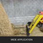 VEVOR Hay Spear 49" Bale Spear 3000 lbs Capacidad, Bale Spike Quick Attach Square Hay Bale Spears 1 3/4", Horquillas de bale con revestimiento negro, Bale Spike con tuerca hexagonal y manga para cubos Tractores Cargadores