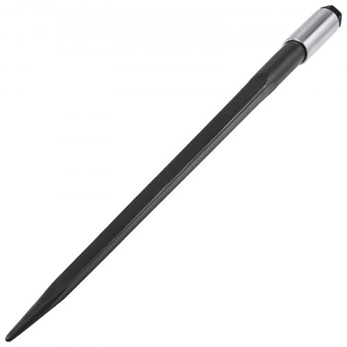 VEVOR Hay Spear 49" Bale Spear 3600 lbs Capacidad, Bale Spike Quick Attach Square Hay Bale Spears 1 3/4", Horquillas de bale con revestimiento negro, Bale Spike con tuerca hexagonal y manga para cubos Tractores Cargadores