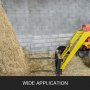 VEVOR Hay Spear 49" Bale Spear 3600 lbs Capacity, Bale Spike Quick Attach Square Hay Bale Spears 1 3/4", Black Coated Bale Forks, Bale Hay Spike with Hex Nut & Sleeve for Buckets Tractors Loaders