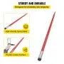 VEVOR Hay Spear 49" Bale Spear 4500 lbs Capacity, Bale Spike Quick Attach Square Hay Bale Spears 1 3/4" wide, Red Coated Bale Forks, Bale Hay Spike with Hex Nut & Sleeve for Buckets Tractors Loaders