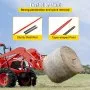 VEVOR Hay Spear 49\" Bale Spear 3000 lbs Capacity, Bale Spike Quick Attach Square Hay Bale Spears 1 3/4\" Wide, Red Coated Bale Forks, Bale Hay Spike with 2 Stabilizer Spears Conus 2
