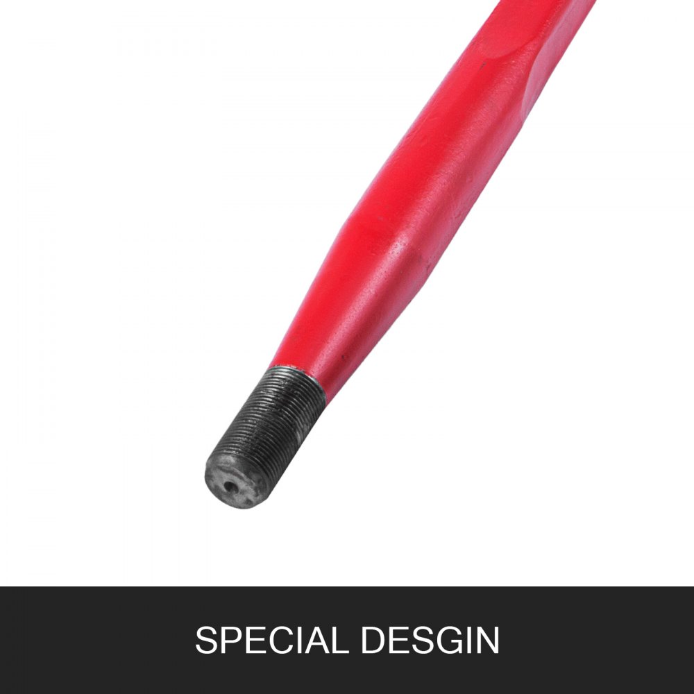 VEVOR Hay Spear 39inch Bale Spear 3000 lbs Capacity, Bale Spike Quick Attach Square Hay Bale Spears 1 3/4", Red Coated Bale Forks, Bale Hay Spike with Hex Nut & Sleeve for Buckets Tractors Loaders
