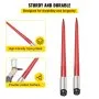 VEVOR Pair Hay Spear 39" Bale Spear 3000 lbs Capacity, Bale Spike Quick Attach Square Hay Bale Spears 1 3/4", Red Coated Bale Forks, Bale Hay Spike with Hex Nut & Sleeve for Buckets Tractors Loaders